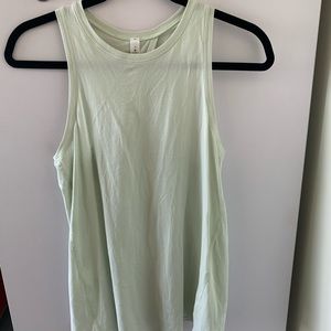 lululemon light green open back tank top